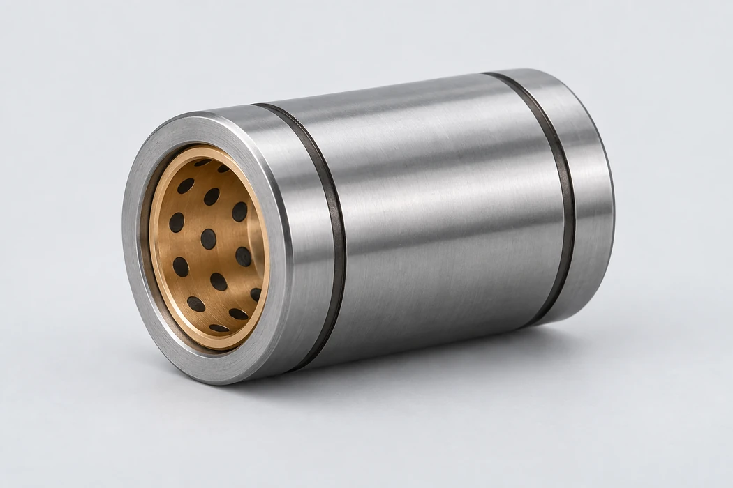 Representative self-lubricating linear motion bearing product